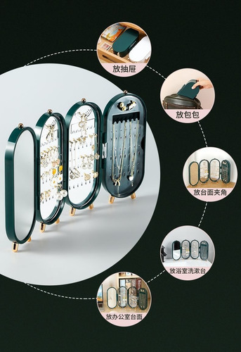 Imagen 5 de 10 de Caja Organizador De Joyas Aros Anillos Decoración Portátil
