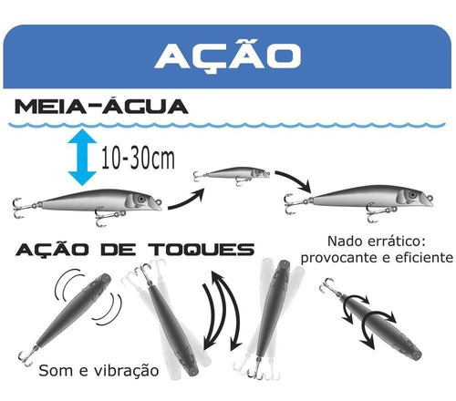 Isca Artificial Rei Do Rio 8cm Cor N4 - Marine Sports