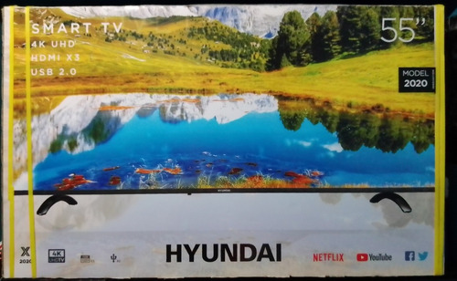 Imagen 1 de 4 de Smart Tv Hyundai 55 4k Uhd