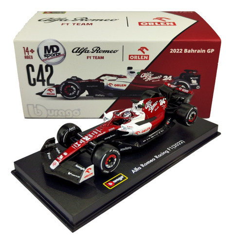 Auto Formula 1 Colección Alfa Romeo C42 2022 Zhou & Bottas 