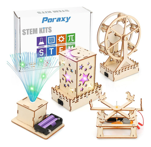 Kits Stem 4 En 1, Kits De Ciencias De Construcción De Madera