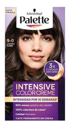 Tinte para cabello Palette Color Creme Castaño Claro 5-0