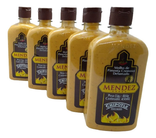 Molho De Pimenta Mendez Defumado Chipotle 450ml 05 Unidades