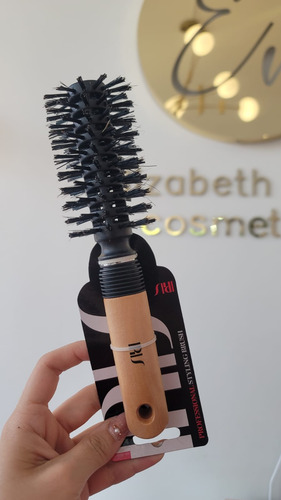 Cepillo Redondo De Madera Iris Profesional Styling Brush Cepillo De Madera Negro