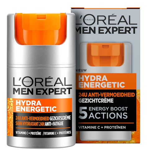 Hydra Energetic Gel Facial Hidratante L'Oréal Paris Men Expert para todo tipo de piel de 50mL