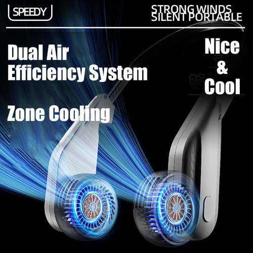 D Ventilador De Cuello Portátil: Portátil, Recargable,