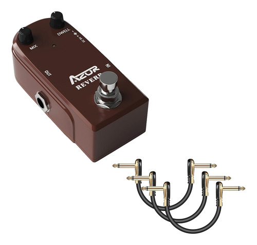 Spring Reverb Pedal De Efecto De Guitarra Con Cables De Peda