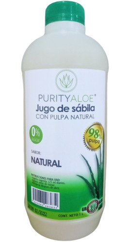 Purity Aloe Jugo De Sábila (aloe Vera), Litro Natural