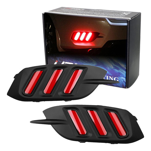 Jdm Style - Lámparas Reflectoras Led De Lente Roja Compatibl