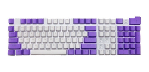 Imagen 3 de 3 de Keycaps Set Color Morado + Blanco