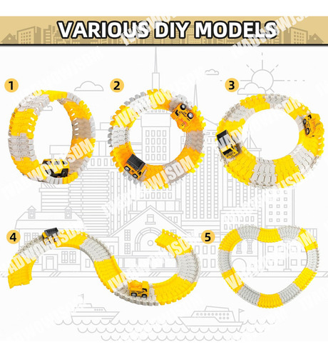 N 345pcs Pista De Carros Con Cochejuguete Paraninos/niñas