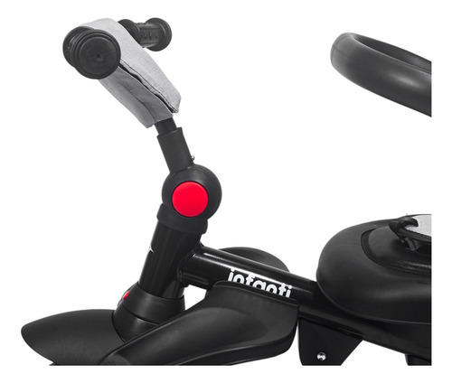 Triciclo Infanti plegable 360° con toldo y cinturón color gris