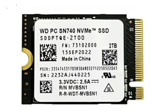 comprar Ssd Armazenamento Wd Sn740 2tb Gen4 Steam Deck Asus Rog Ally