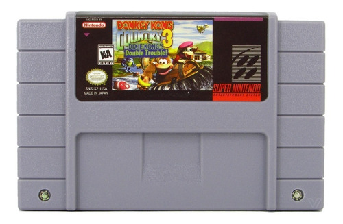 Fita Snes Donkey Kong Country 3 Cartucho Salvando