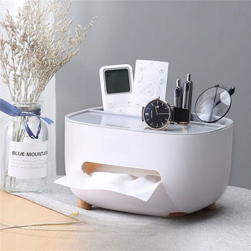 Caja De Pañuelos Multifuncional Con Control Remoto Para Mesa
