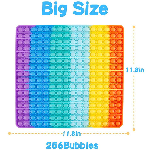 7 Piezas El Último Juguete Grande Pop It Fidget 300 Mm Popit