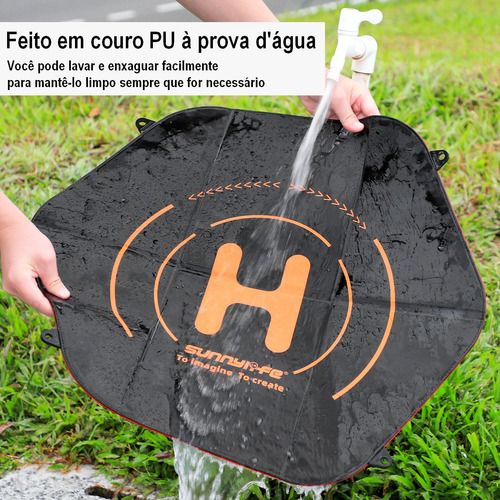 Heliponto Pista De Pouso Dupla Face 60cm Para Drones