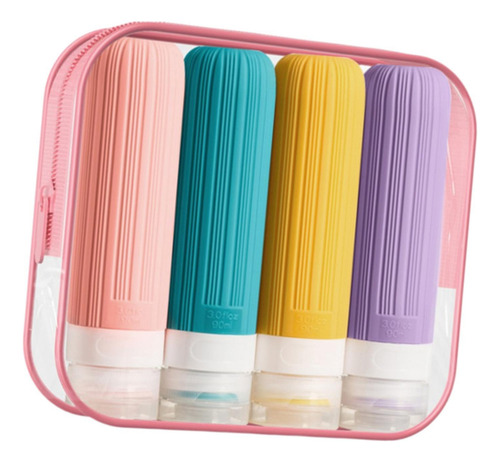 Set De Botellas De Viaje De 4 Piezas Con Neceser, A