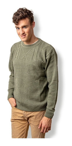 Sweater Escote Redondo Canesú Rombo - 1603