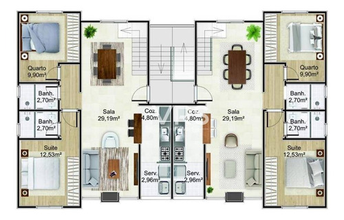 Imagem 4 de 11 de Apartamento Cobertura Com 3 Dormitórios À Venda, 130 M² Por R$ 550.000 - Bom Retiro - Teresópolis/rj - Ap0381