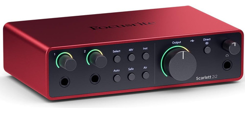 Interfaz De Audio Focusrite Scarlett 2i2 4ª Generación, 2 En