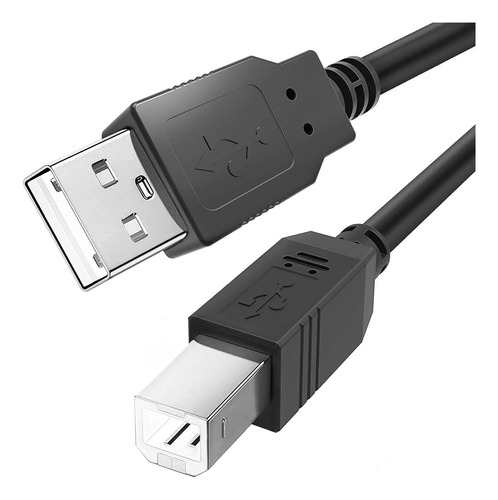 Ancable Cable Usb B Midi De 25 Pies Para Instrumentos, Cable