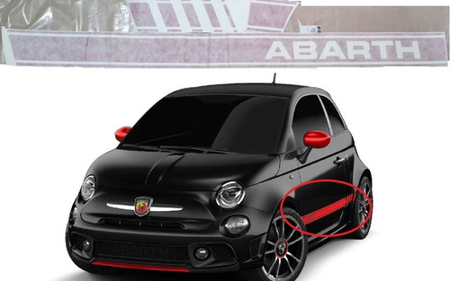 Kit 3 Adhesivos Contac Lateral Fiat 500 Abarth Original