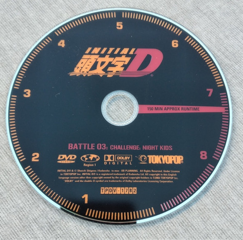 Dvd Pelicula, Initial D Battle 3, Challenge Night Kids