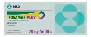 Fosamax Plus 70mg/5600ui 4 Comprimidos 70mg/5600ui Caja Con