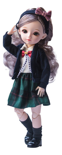 Moda 31cm 23 Flexible Ball Jointed Bjd Girl Doll, Trajes Con