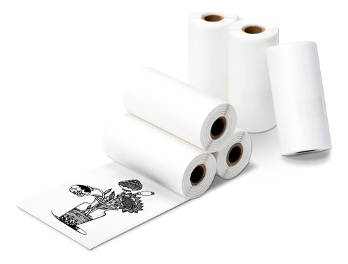 Papel Térmico X10u Para Mini Impresoras 57mm X 5,5mtrs