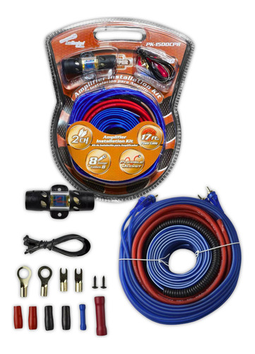 Kit De Instalación Audiopipe Pk1500cpr 100% Cobre Calibre 8
