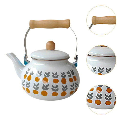 Tetera Esmaltada De , Tetera Decorativa De 2,5 L Con Mango,
