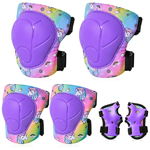 Fancy Daisy Knee And Elbow Pads For Kids 3-8 Cute Unicorn 6