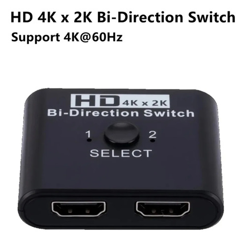 Adaptador Interruptor Hdmi 4k Bidireccional 2 A 1 Conmutador