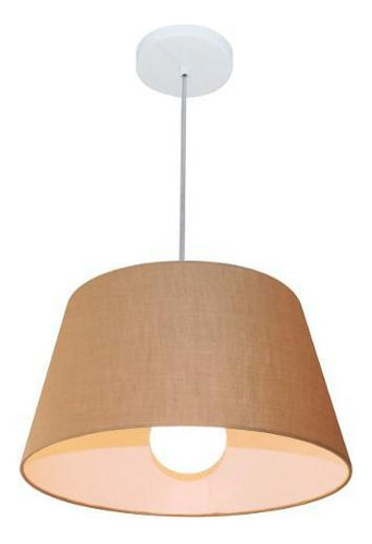 Lustre Pendente Cone Md-4039 40x30cm Palha - Bivolt