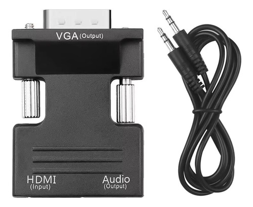 Adaptador Conversor Hdmi A Vga Audio 3.5mm