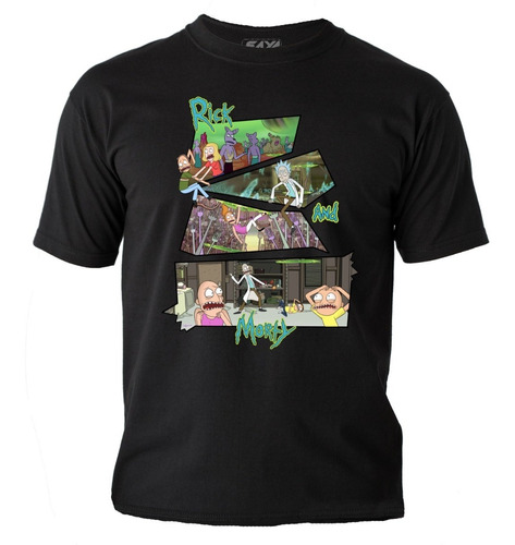 Camiseta Rick And Morty Algodón Estampado Full Color Estilos