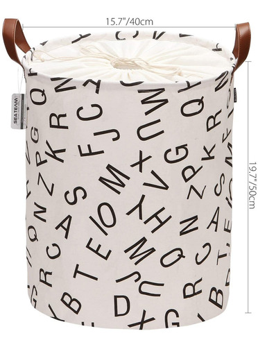 Patron De La Letra Ropa Sucia Tela De Lona Cesto De La ...