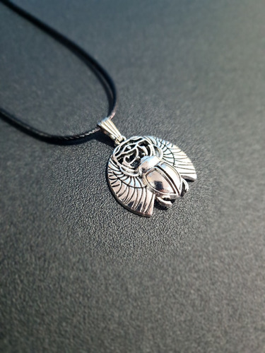 Imagen 7 de 8 de Collar Amuleto Egipcio Escarabajo Ojo De Horus De Proteccion