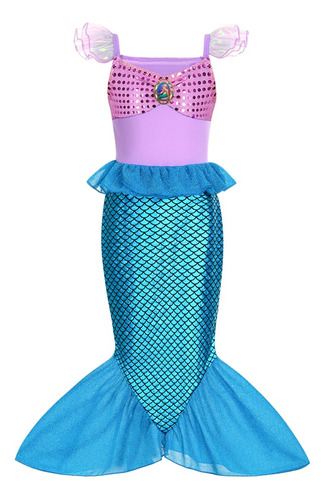 Vestido De Fiesta De Sirena Para Niña, Disfraz De Cola De Si