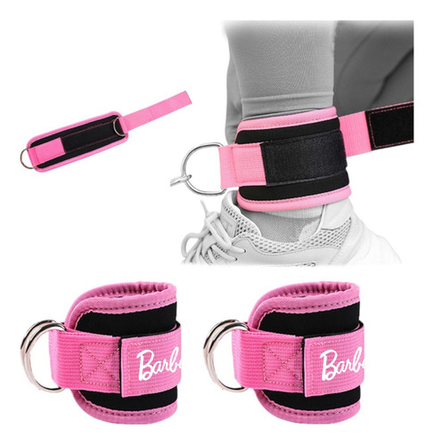 Grilletes Tobillo Rosa Barbie Crossover Ejercicio Gluteo