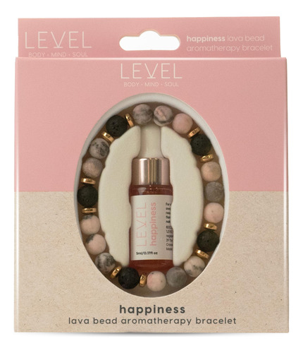 Level Body Mind Soul - Pulsera De Cuentas De Lava De Aromate