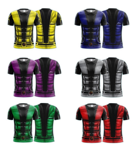 Kit 6 Camisetas Jersey 3d Mortal Kombat Uniformes