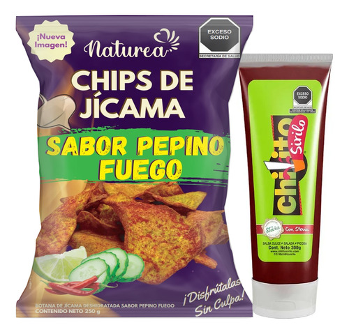 Kit Jicama Pepino Fuego 250g Naturea Y Sirilo Stevia 300ml