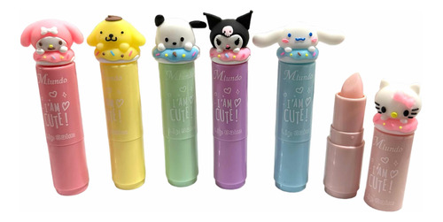 Set 6 Bálsamos Labiales Mágicos Sanrio Hello Kitty