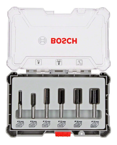 Imagen 1 de 8 de Juego De Fresas Bosch 1/4 PLG 6 Piezas Madera Fresadora