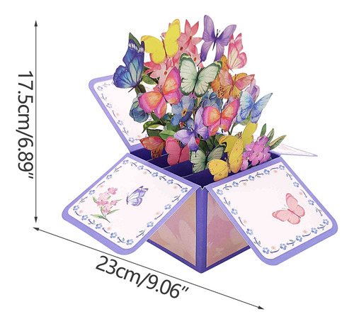 Tarjeta De Felicitación 3d De Papel Con Forma De Ramo De Flo