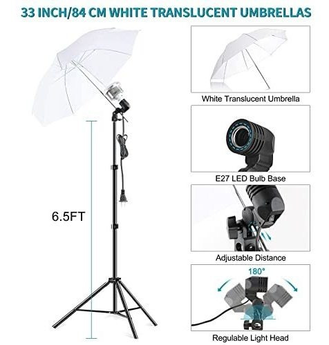 Imagen 4 de 4 de Kit Iluminacion Fotografia 8.5 9.8 Pie Soporte Fondo Luz