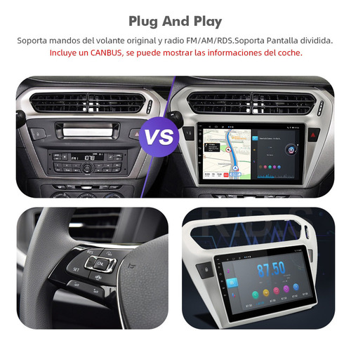 6+128gb Estéreo Para Citroen/elysee/peugeot 301 2013-2019 4g